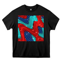Black american flag stripes seamless pattern Heavy Core Tee - BundleAndBundleShop