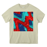 Mossy american flag stripes seamless pattern Heavy Core Tee - BundleAndBundleShop