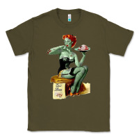 Army Green Zombie Pin Up Girl Halloween Classic Tee - Craftify