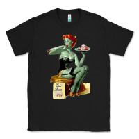 Black Zombie Pin Up Girl Halloween Classic Tee - Craftify