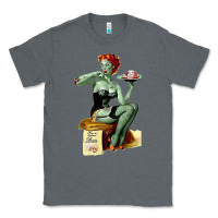 Charcoal Heather Zombie Pin Up Girl Halloween Classic Tee - Craftify