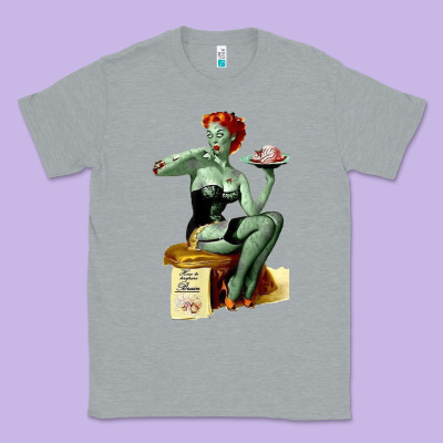 Zombie Pin Up Girl Halloween Classic Tee Designed By Craftify