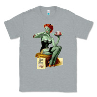 Heather Grey Zombie Pin Up Girl Halloween Classic Tee - Craftify