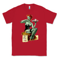 Red Zombie Pin Up Girl Halloween Classic Tee - Craftify