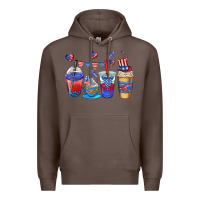 Coffee 4th of july coffee cups Premium Hoodie - AdoDesignShop