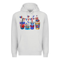 Dove Grey 4th of july coffee cups Premium Hoodie - AdoDesignShop