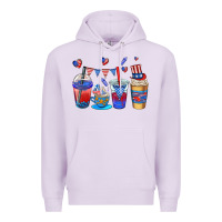 Lilac 4th of july coffee cups Premium Hoodie - AdoDesignShop