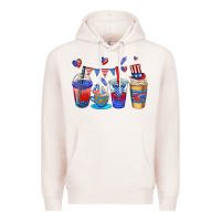 Pale Pink 4th of july coffee cups Premium Hoodie - AdoDesignShop
