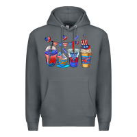 Rock 4th of july coffee cups Premium Hoodie - AdoDesignShop