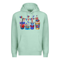 Seafoam 4th of july coffee cups Premium Hoodie - AdoDesignShop