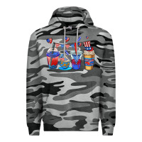 Slate Camo 4th of july coffee cups Premium Hoodie - AdoDesignShop