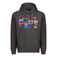 Smoke 4th of july coffee cups Premium Hoodie - AdoDesignShop