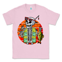 Bubblegum Pink skeleton fishing lover moon halloween costume fish Classic Tee - Craftify