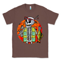 Chestnut skeleton fishing lover moon halloween costume fish Classic Tee - Craftify