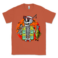 Copper skeleton fishing lover moon halloween costume fish Classic Tee - Craftify
