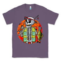 Lavender skeleton fishing lover moon halloween costume fish Classic Tee - Craftify