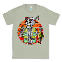 Skeleton Fishing Lover Moon Halloween Costume Fish Classic Tee | Teevron