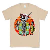 Mushroom skeleton fishing lover moon halloween costume fish Classic Tee - Craftify