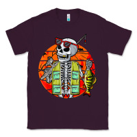 Plum skeleton fishing lover moon halloween costume fish Classic Tee - Craftify