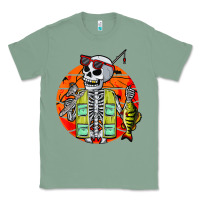 Sage skeleton fishing lover moon halloween costume fish Classic Tee - Craftify