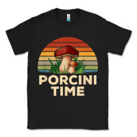 Black vintage sunset porcini mushroom hunting boletus edulis t shirt Classic Tee - Craftify