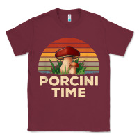 Burgundy vintage sunset porcini mushroom hunting boletus edulis t shirt Classic Tee - Craftify