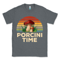 Charcoal Heather vintage sunset porcini mushroom hunting boletus edulis t shirt Classic Tee - Craftify