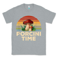 Heather Grey vintage sunset porcini mushroom hunting boletus edulis t shirt Classic Tee - Craftify