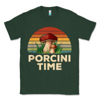 Sports Green vintage sunset porcini mushroom hunting boletus edulis t shirt Classic Tee - Craftify