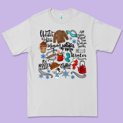 Winter Festive Essentials Premium Tee Designed By Cowhidedigitalart