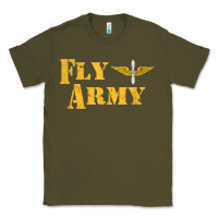 Army Green Vintage Fly Army Military Pilot Army Aviation Branch Classic Tee - Craftify