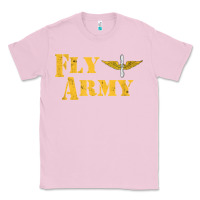 Bubblegum Pink Vintage Fly Army Military Pilot Army Aviation Branch Classic Tee - Craftify