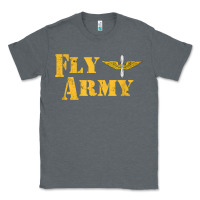 Charcoal Heather Vintage Fly Army Military Pilot Army Aviation Branch Classic Tee - Craftify