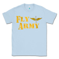 Dusty Blue Vintage Fly Army Military Pilot Army Aviation Branch Classic Tee - Craftify