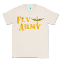 Natural Vintage Fly Army Military Pilot Army Aviation Branch Classic Tee - Craftify