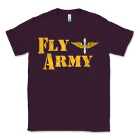 Plum Vintage Fly Army Military Pilot Army Aviation Branch Classic Tee - Craftify