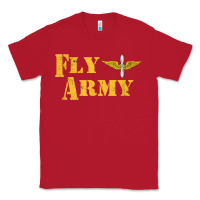 Red Vintage Fly Army Military Pilot Army Aviation Branch Classic Tee - Craftify