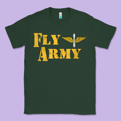 Vintage Fly Army Military Pilot Army Aviation Branch Classic Tee Designed By Craftify