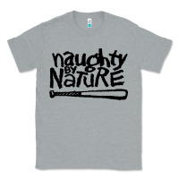 Heather Grey naughty by nature Classic Tee - Craftify