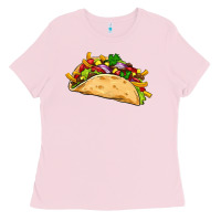 Bubblegum Pink mexican taco Ladies Tee - Artiststas