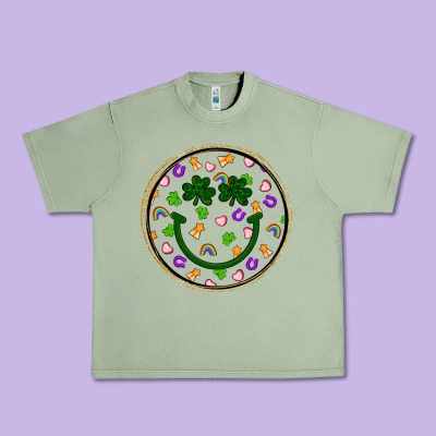 St Patrick S Day Smiley Face Urban Heavy Tee Designed By Artiststas