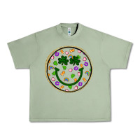 Oil Green st patrick s day smiley face Urban Heavy Tee - Artiststas