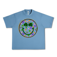 Pebble Blue st patrick s day smiley face Urban Heavy Tee - Artiststas