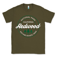 Army Green womens redwood national park california gifts souvenir ca v neck t shi Classic Tee - Craftify