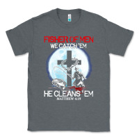 Charcoal Heather fisher of men we catch  em he cleans  em matthew 4 19 Classic Tee - Craftify