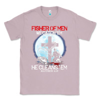 Lilac fisher of men we catch  em he cleans  em matthew 4 19 Classic Tee - Craftify