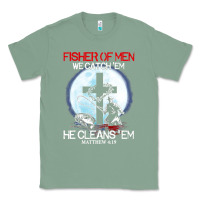 Sage fisher of men we catch  em he cleans  em matthew 4 19 Classic Tee - Craftify