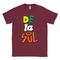 Burgundy De La Soul Print Classic Tee - Craftify