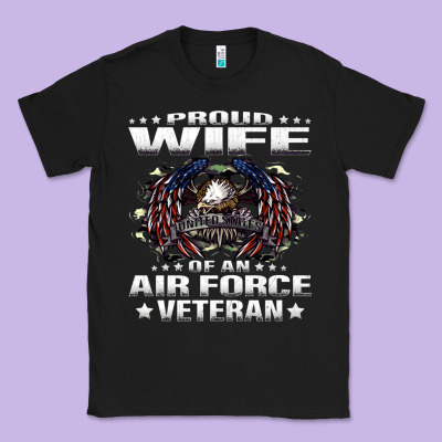 Proud Wife Of An Air Force Veteran Military Vet Spouse Gifts Premium M Classic Tee Designed By Craftify