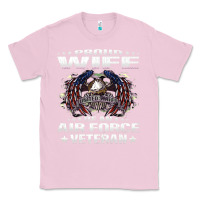 Bubblegum Pink proud wife of an air force veteran military vet spouse gifts premium m Classic Tee - Craftify